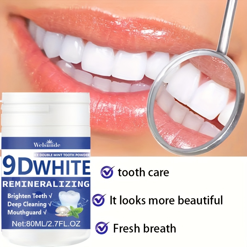 Teeth Whitening Flash - 9D White Remineralisierendes Hydroxyapatit-Zahnpulver, Zahnaufhellungspulver, Tiefenreinigung,