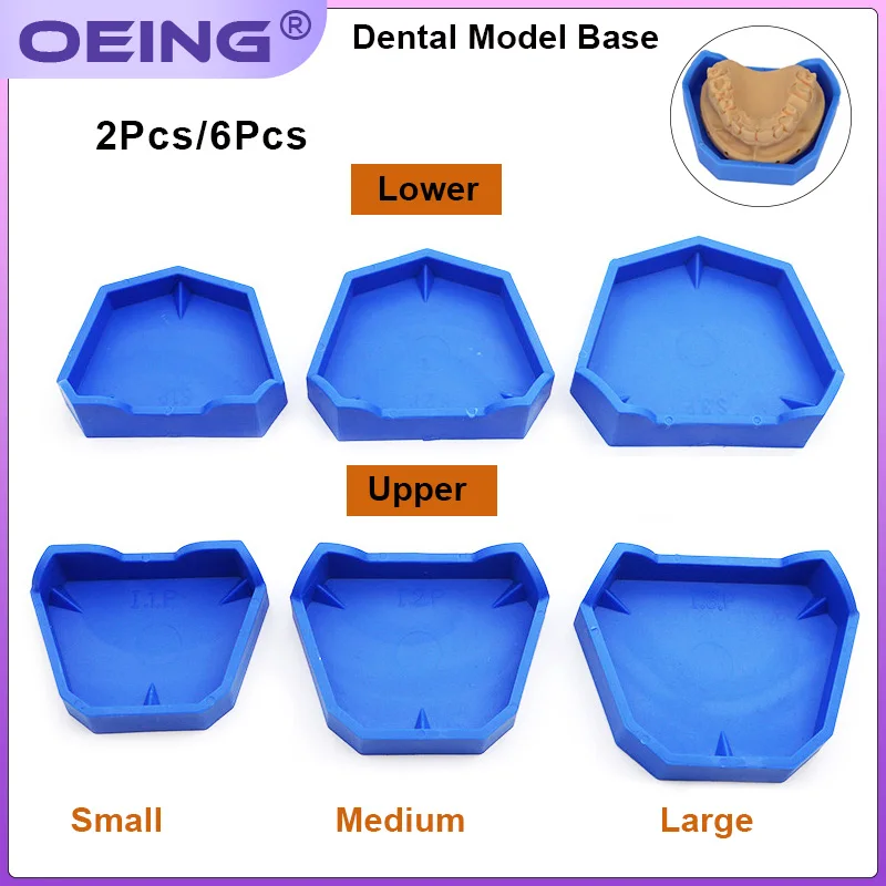 Teeth Whitening Trays - 2/6Pcs Dental Modell Basis Silikon Gips