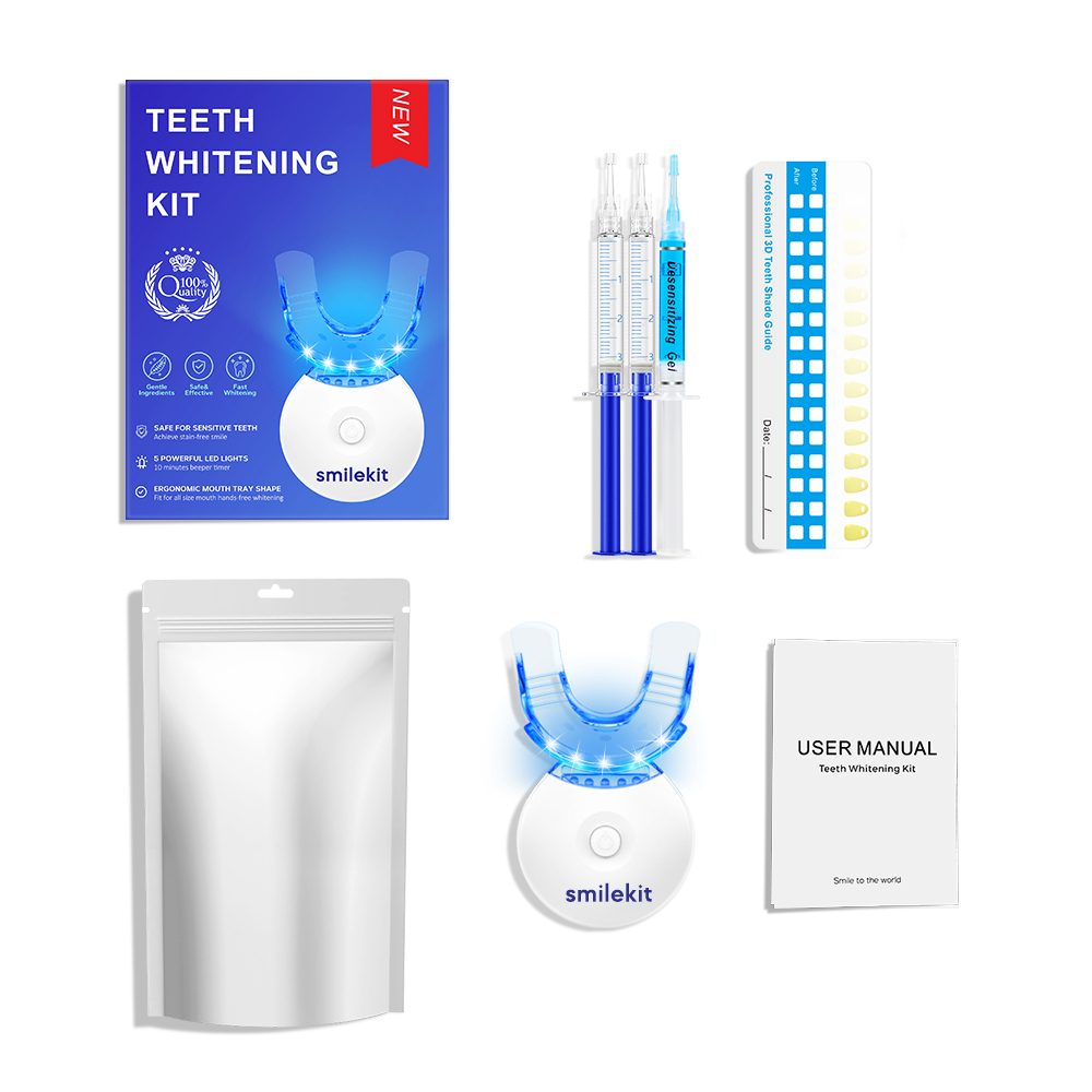 Teeth Whitening Trays - Zahnaufhellungs-Set – 5 x LED-Licht-Zahnaufheller mit