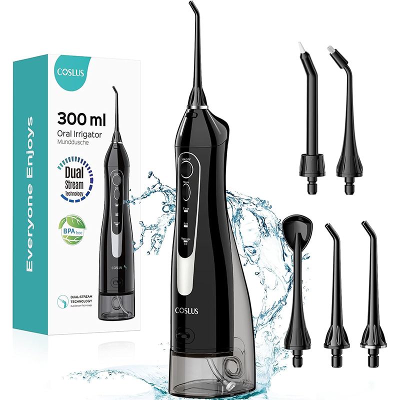 Water Flosser Cordless - Tragbarer Kabelloser Turbinen-Mundduschen-Irrigator 300ML Wiederaufladbarer Reise-Irrigator