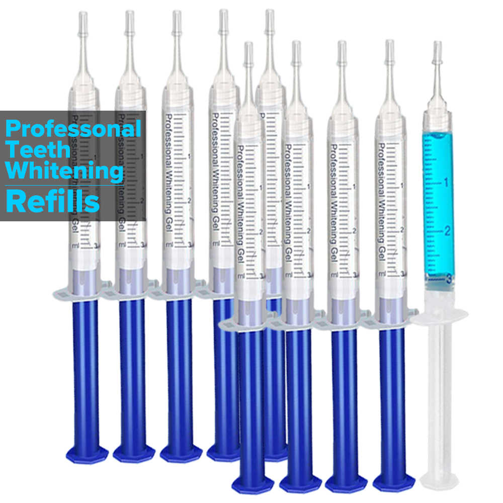 Teeth Whitening Gel Refills - Zahnaufhellungsgel, Nachfüllspritze, Zahnaufhellungsgel, Bleichmittel für Tablett