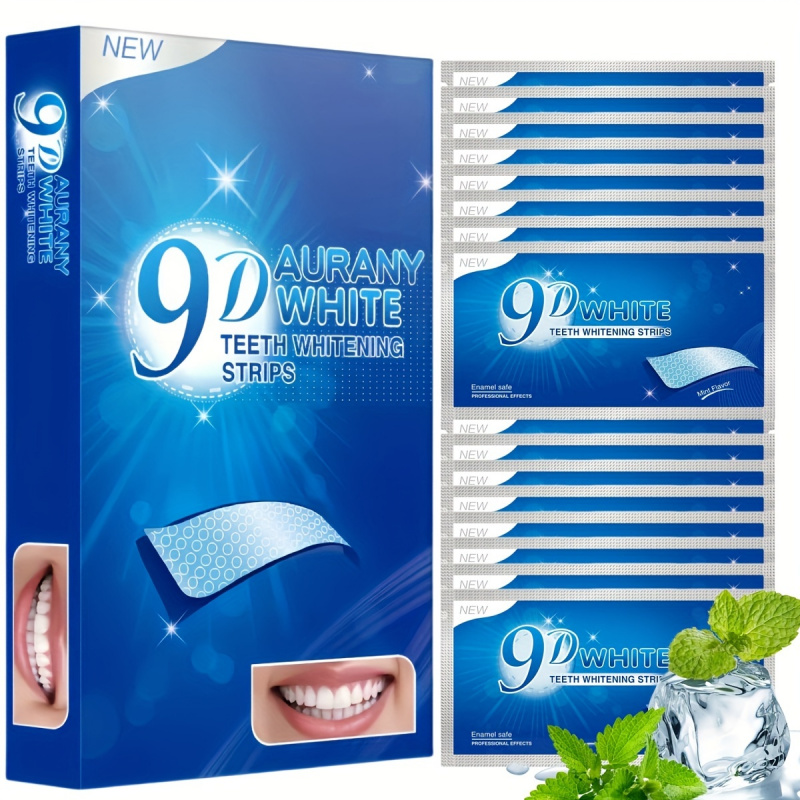 Teeth Whitening Gel Refills - 21 Paar 9D Aurany White Zahnaufhellungsstreifen