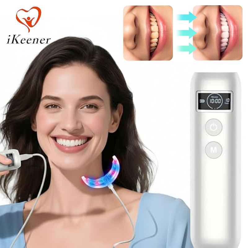 Teeth Whitening Trays - Zahnaufhellungs-Beschleuniger mit 16 LED Rot-Blau-Verstärkerlicht-Schalen und