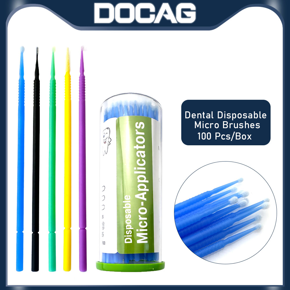 Teeth Whitening Tips - 100 Stück/Flasche Zahnärztliche Einweg-Mikrobürsten Mikroapplikator mit