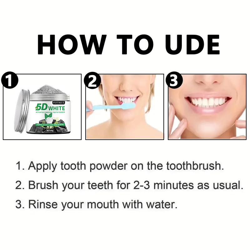 YUlTlKUE 5D Weißes Aktivkohle- – Teeth Whitening Flash Bewertung und Preis