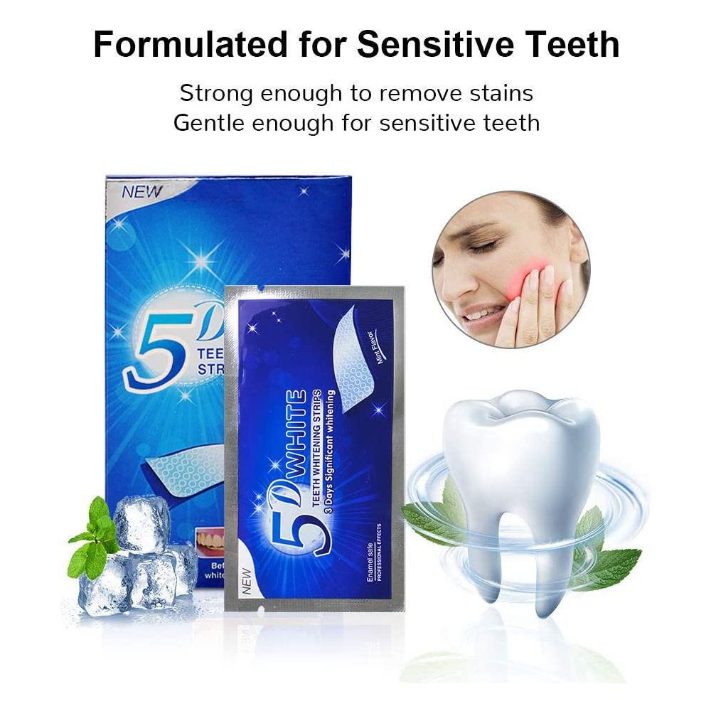 5D Weiße Zahnweißstreifen, Auf – Teeth Whitening Gel Refills Bewertung und Preis